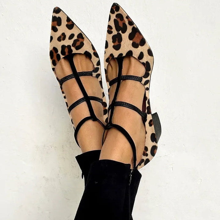 Faustine - Cipele sa potpeticom i leopard uzicom