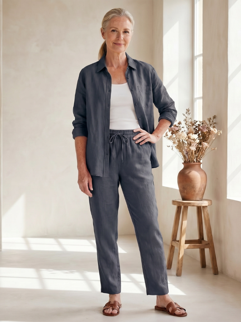 Alina | Komplet sa dugim rukavima i suženim pantalonama
