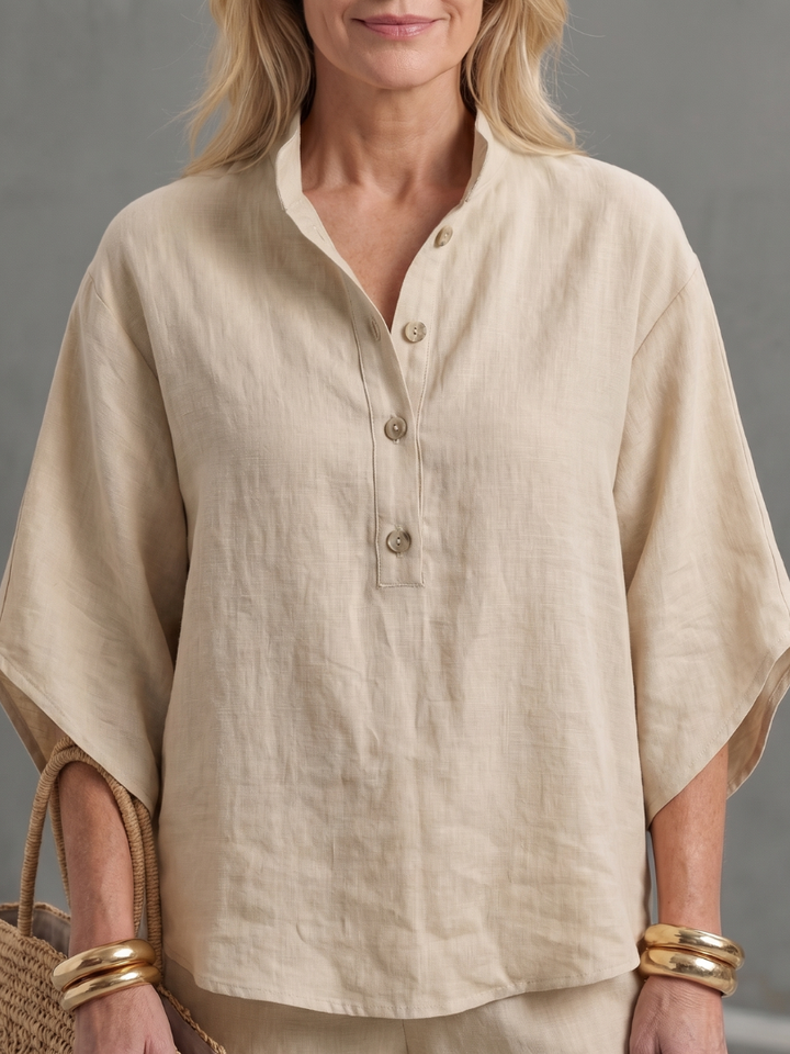 Priscille | Set tunike i pantalona sa dugmadi