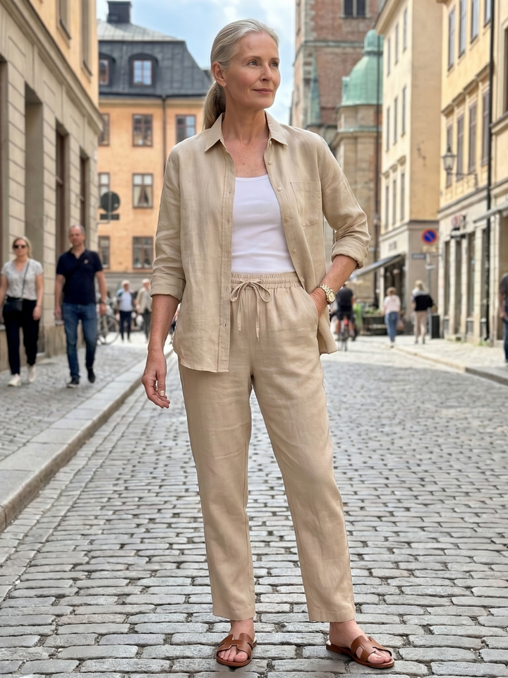 Alina | Komplet sa dugim rukavima i suženim pantalonama