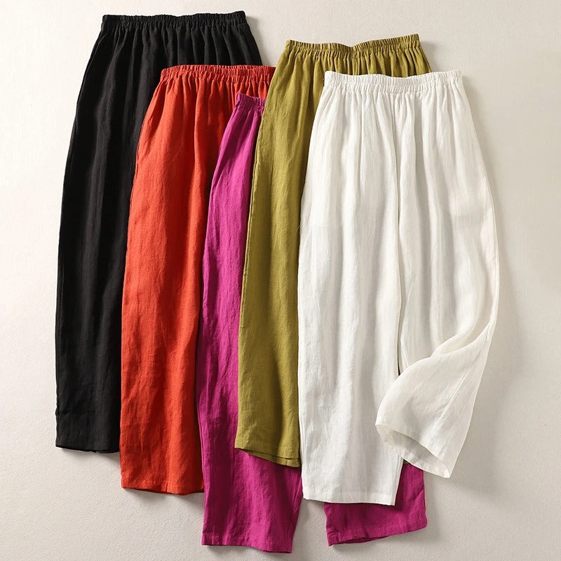 Zorica | Lagane pantalone od pamuka i lana