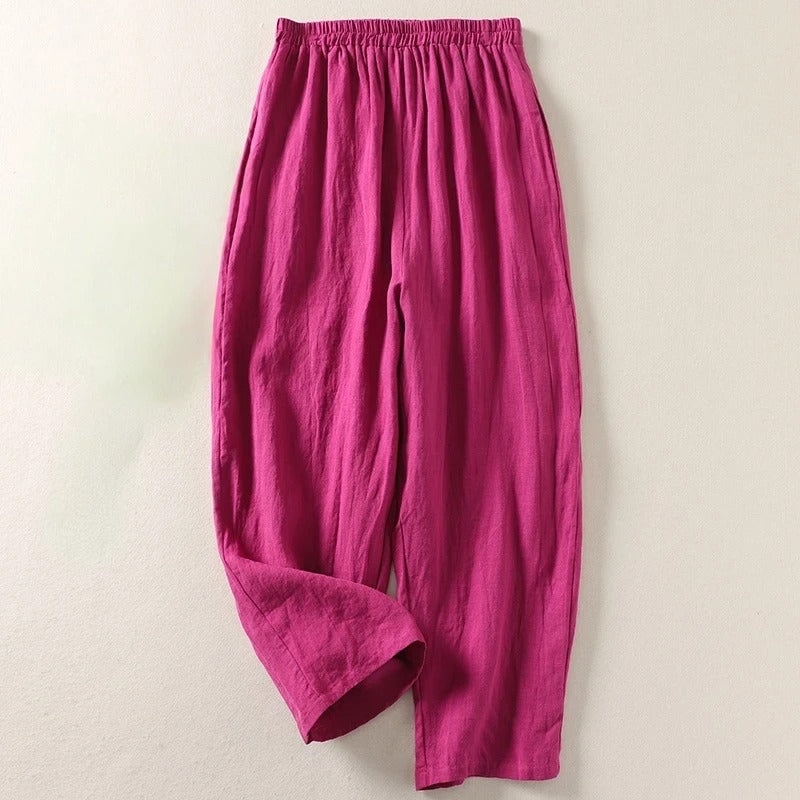 Zorica | Lagane pantalone od pamuka i lana