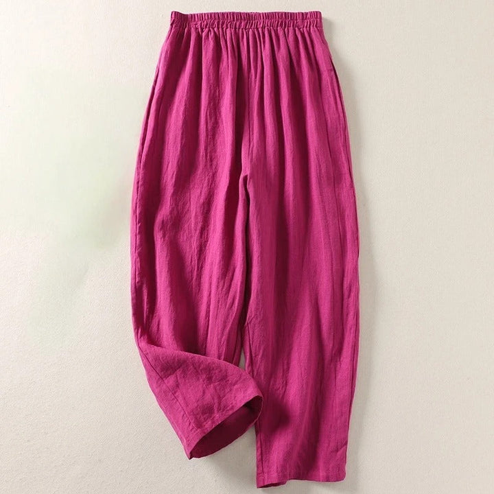 Zorica | Lagane pantalone od pamuka i lana