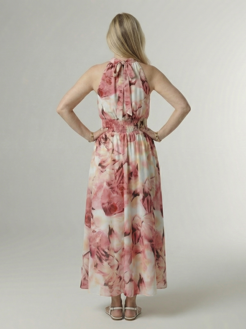 Lilette | Midi halter haljina sa nabranim strukom