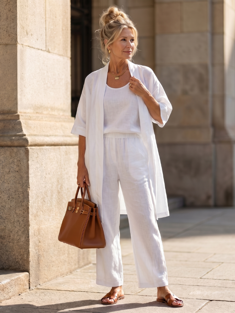 Odalys | Set sa opuštenim topom i pantalonama od tri dela