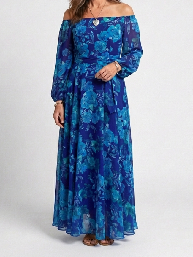 Lorena | Halter Floral Maxi Haljina