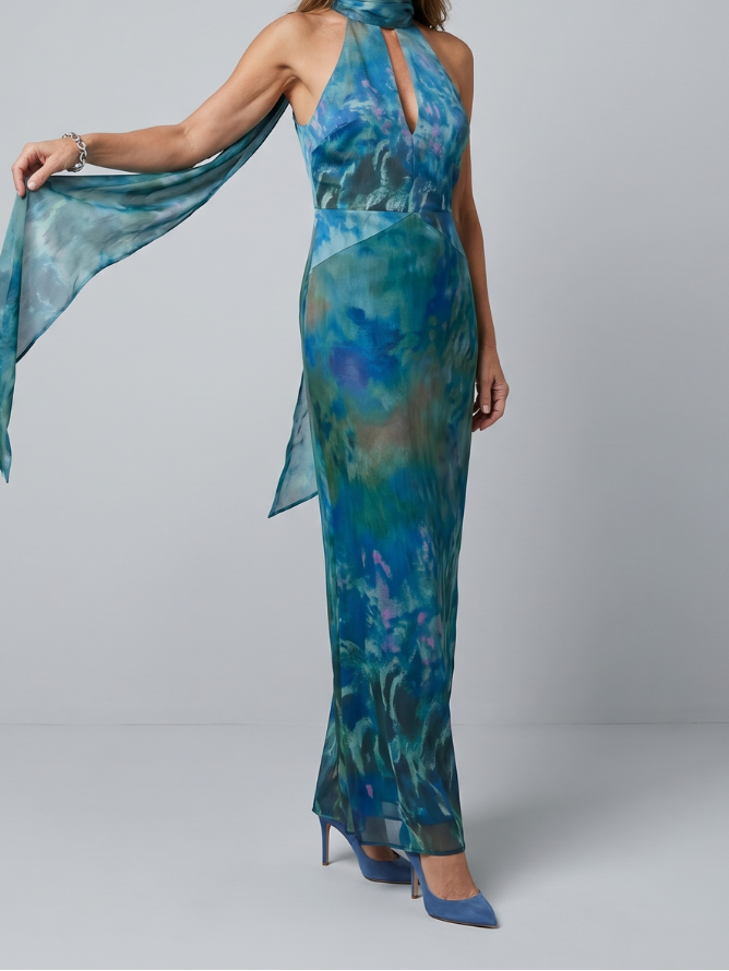 Juliette | Halter bez rukava Maxi haljina