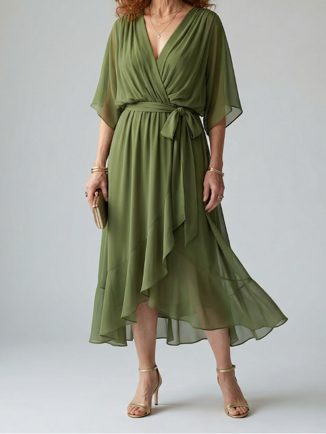 Maelys | Midi Haljina sa Draperom