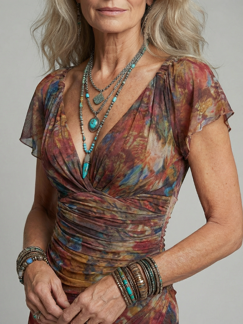 Nastasia | Tiha Halter Midi Haljina