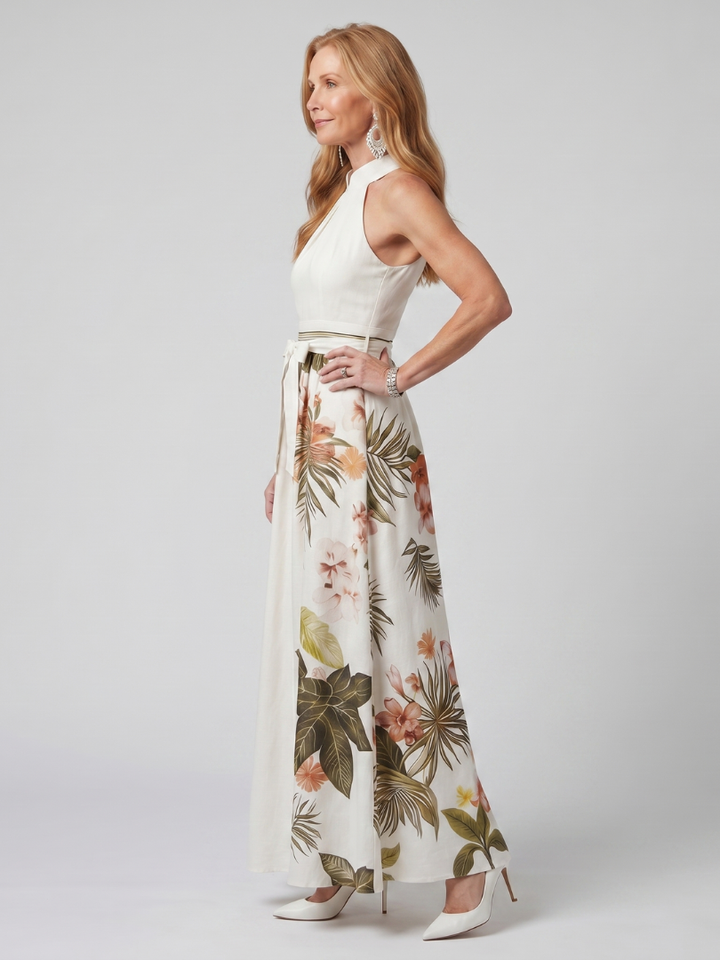 Esperanza | Halter Botanička Panel Maxi Haljina