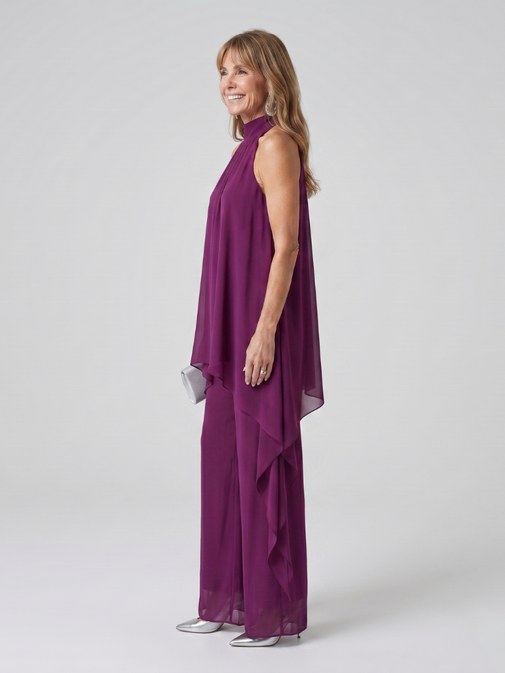 Danae | Halter vrat Asimetrična tunika set