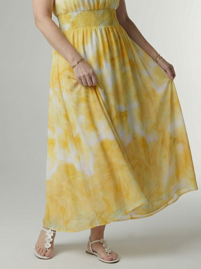 Lilette | Midi halter haljina sa nabranim strukom