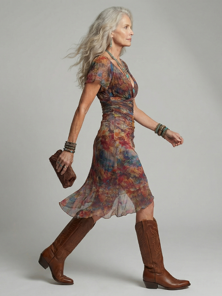 Nastasia | Tiha Halter Midi Haljina