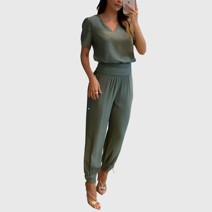 Cecile | Stylish Blouse and Pants Set