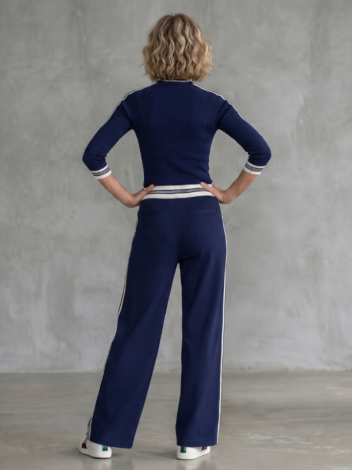 Pauline | Prilagođena bluza dugih rukava i široke pantalone