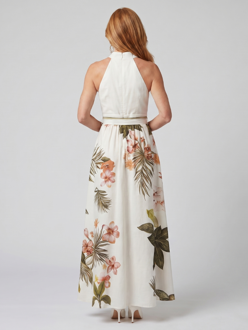 Esperanza | Halter Botanička Panel Maxi Haljina