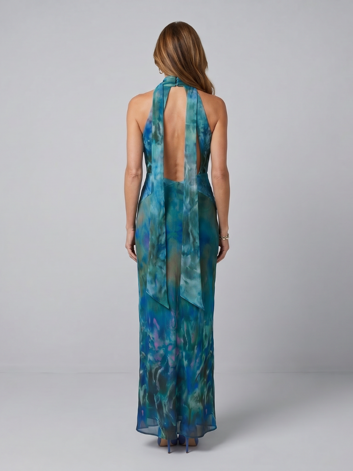 Juliette | Halter bez rukava Maxi haljina