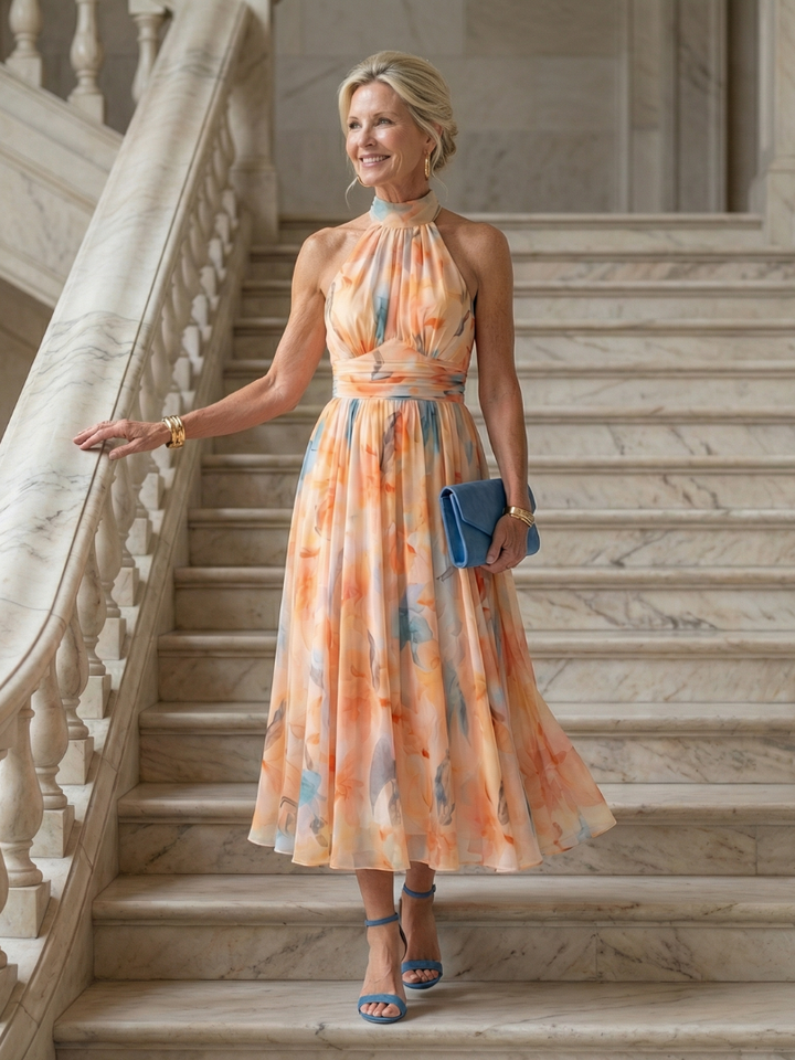 Ottavia | Mekana Halter Midi Haljina