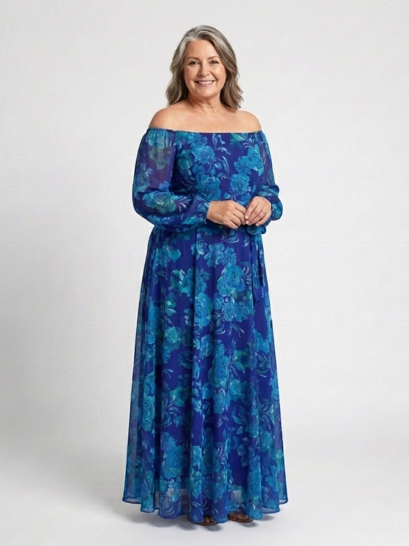Lorena | Halter Floral Maxi Haljina