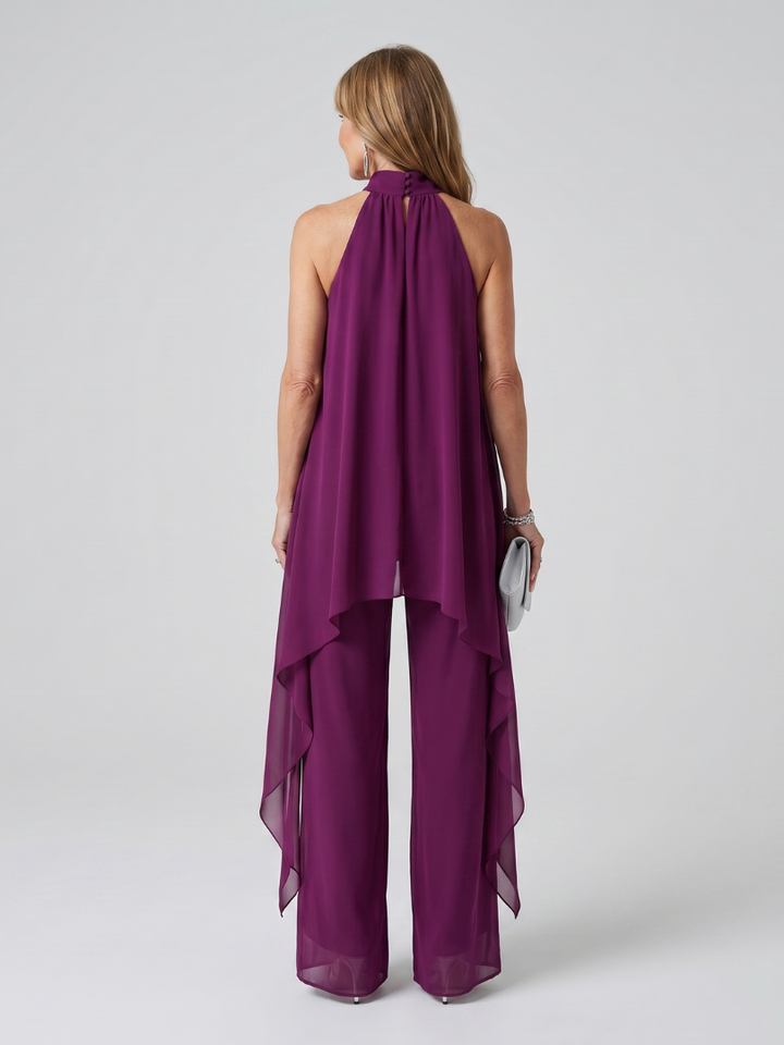 Danae | Halter vrat Asimetrična tunika set