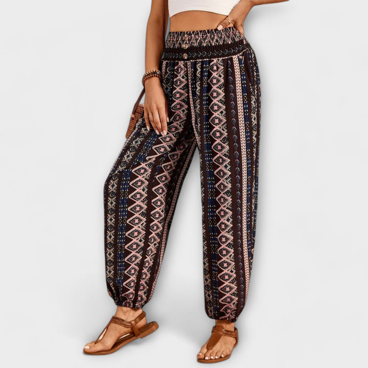 Fidelia | Etničke Grafičke Pantalone