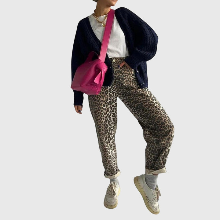 Gabrielle | Vintage Farmerke sa Leopard Printom