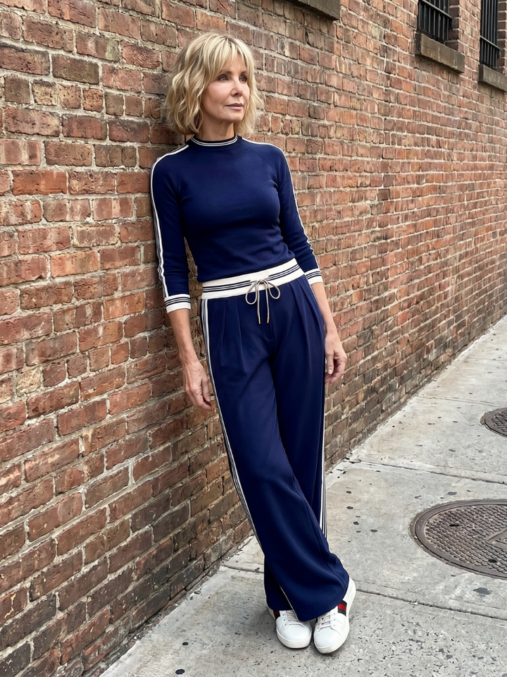 Pauline | Prilagođena bluza dugih rukava i široke pantalone