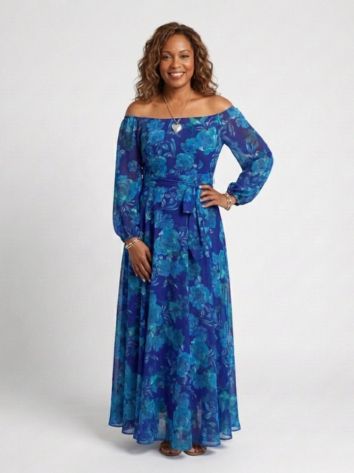 Lorena | Halter Floral Maxi Haljina