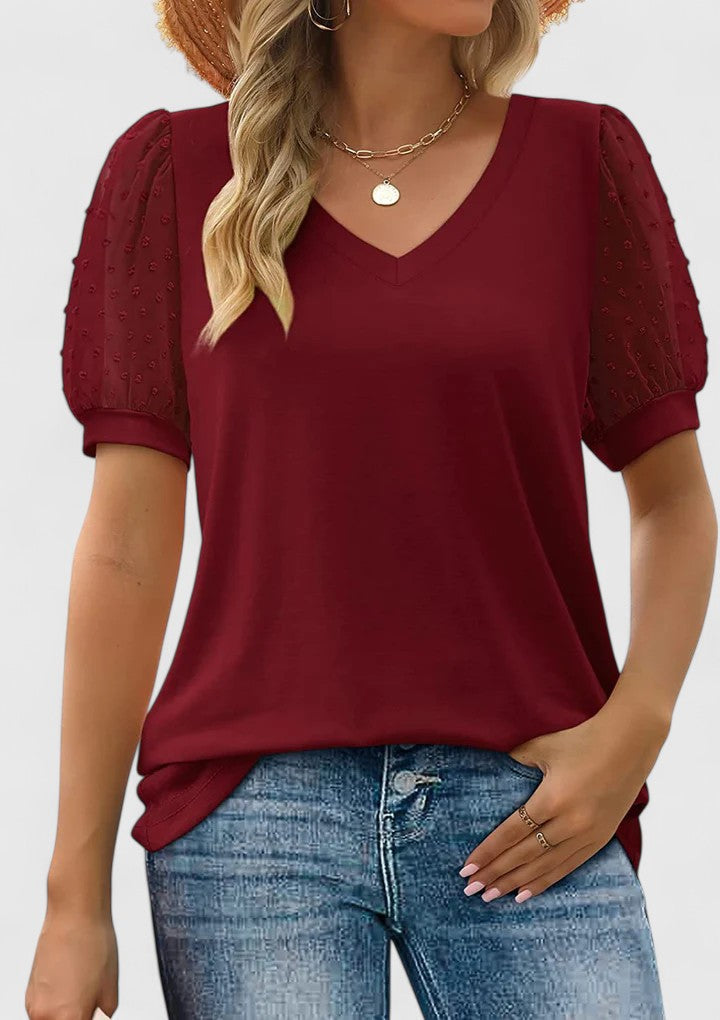 Iolande | Udobna V-Neck Majica