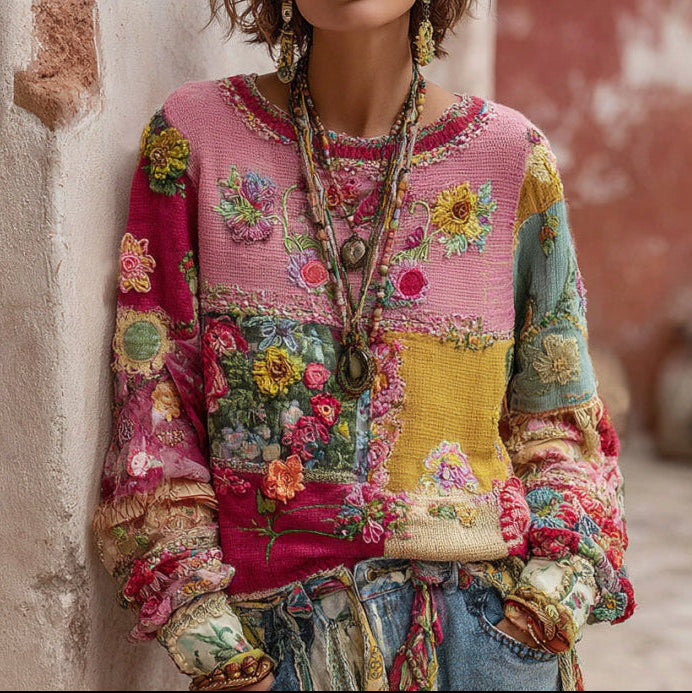 Doriane | Ženski Boho Pleteni Džemper