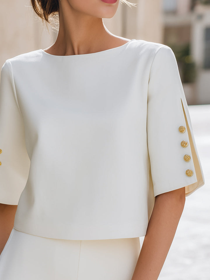 Francesca Detalj Raspored Rukava Elegantan Top