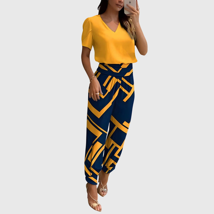 Cecile | Stylish Blouse and Pants Set