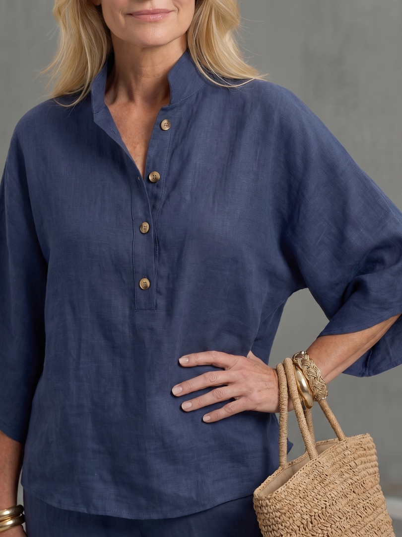 Priscille | Set tunike i pantalona sa dugmadi