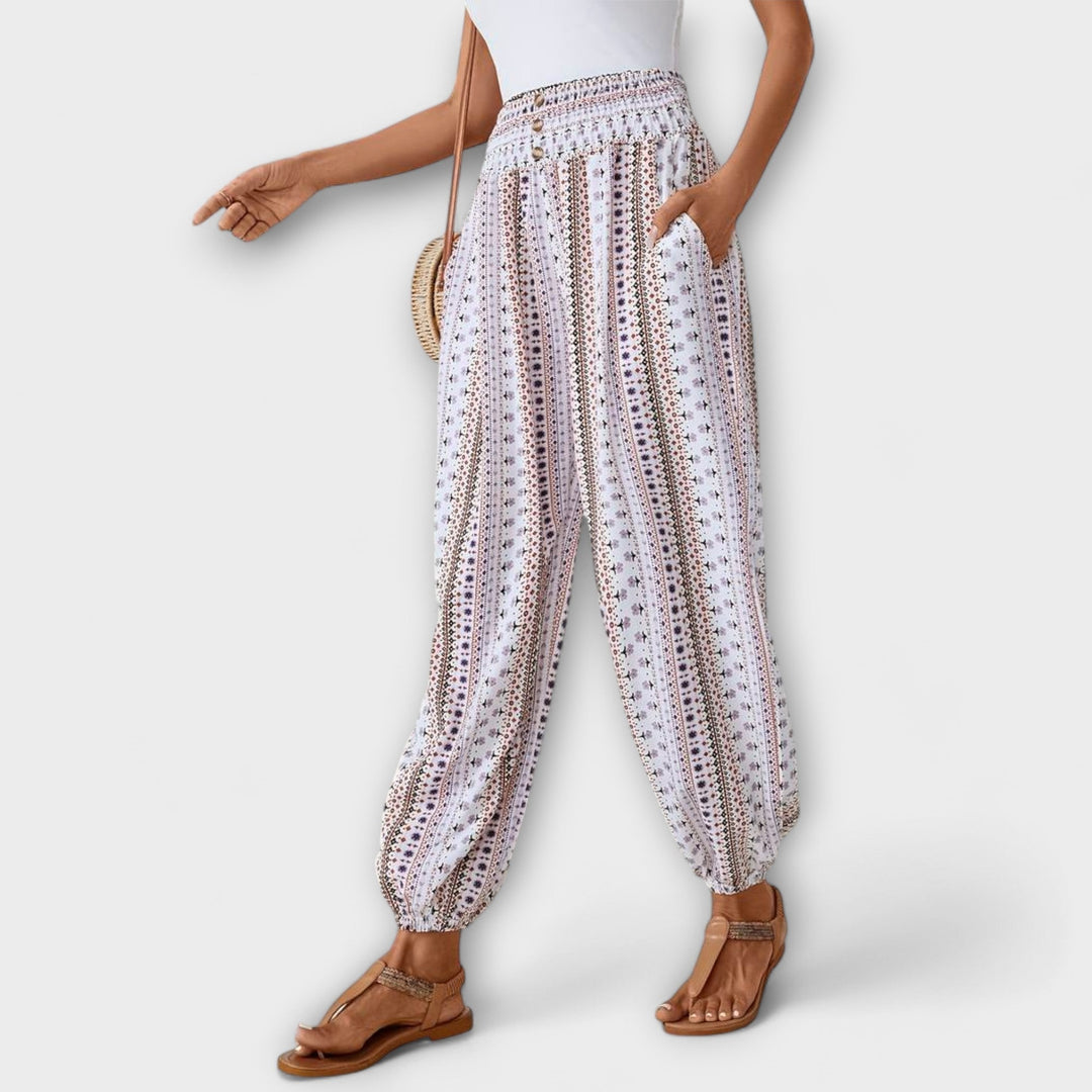 Fidelia | Etničke Grafičke Pantalone