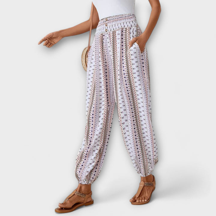 Fidelia | Etničke Grafičke Pantalone