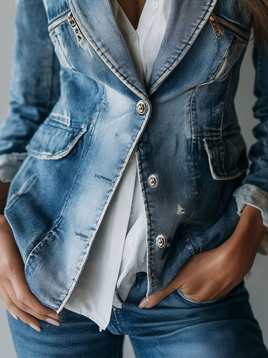 Nathalie Relaxed Fit Prani Džins Blazer
