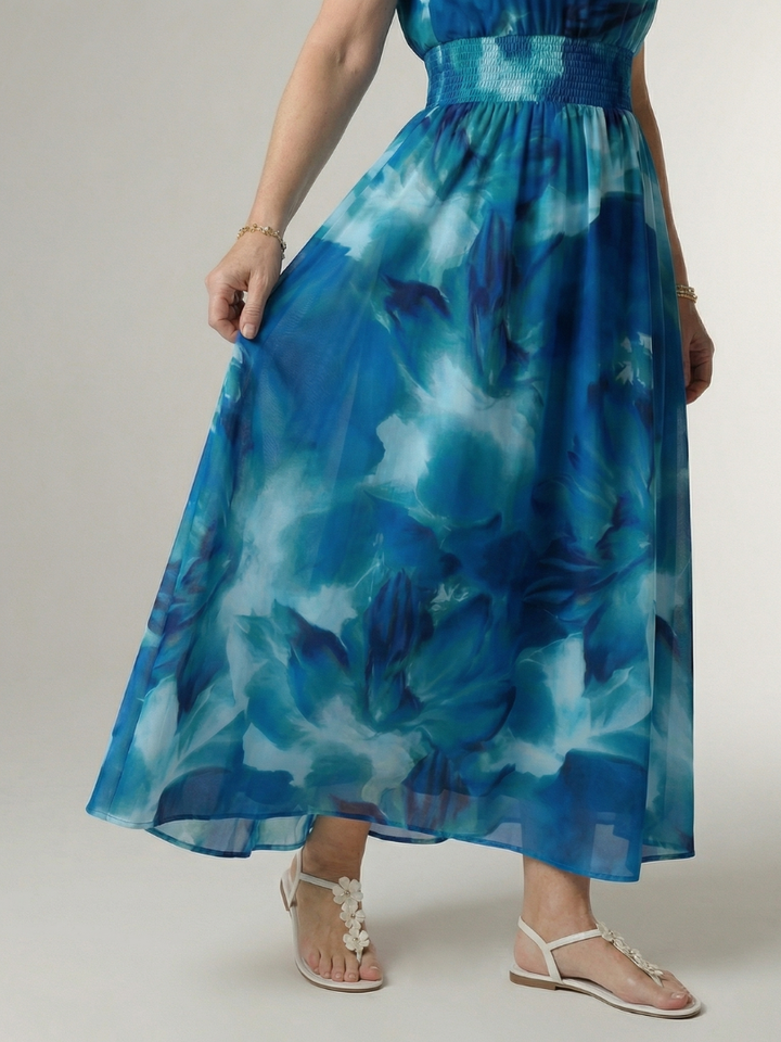 Lilette | Midi halter haljina sa nabranim strukom