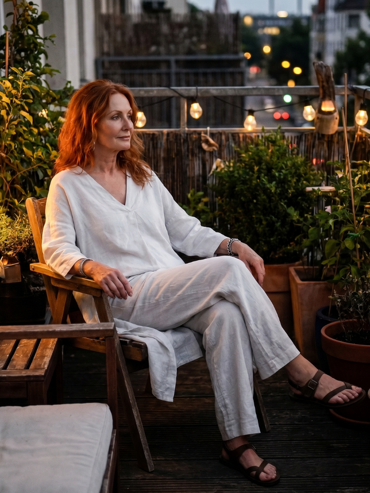 Veronique | Dugačka Tunika i Široke Pantalone Set