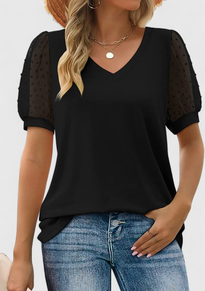 Iolande | Udobna V-Neck Majica