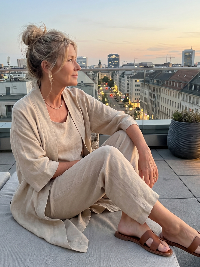 Odalys | Set sa opuštenim topom i pantalonama od tri dela