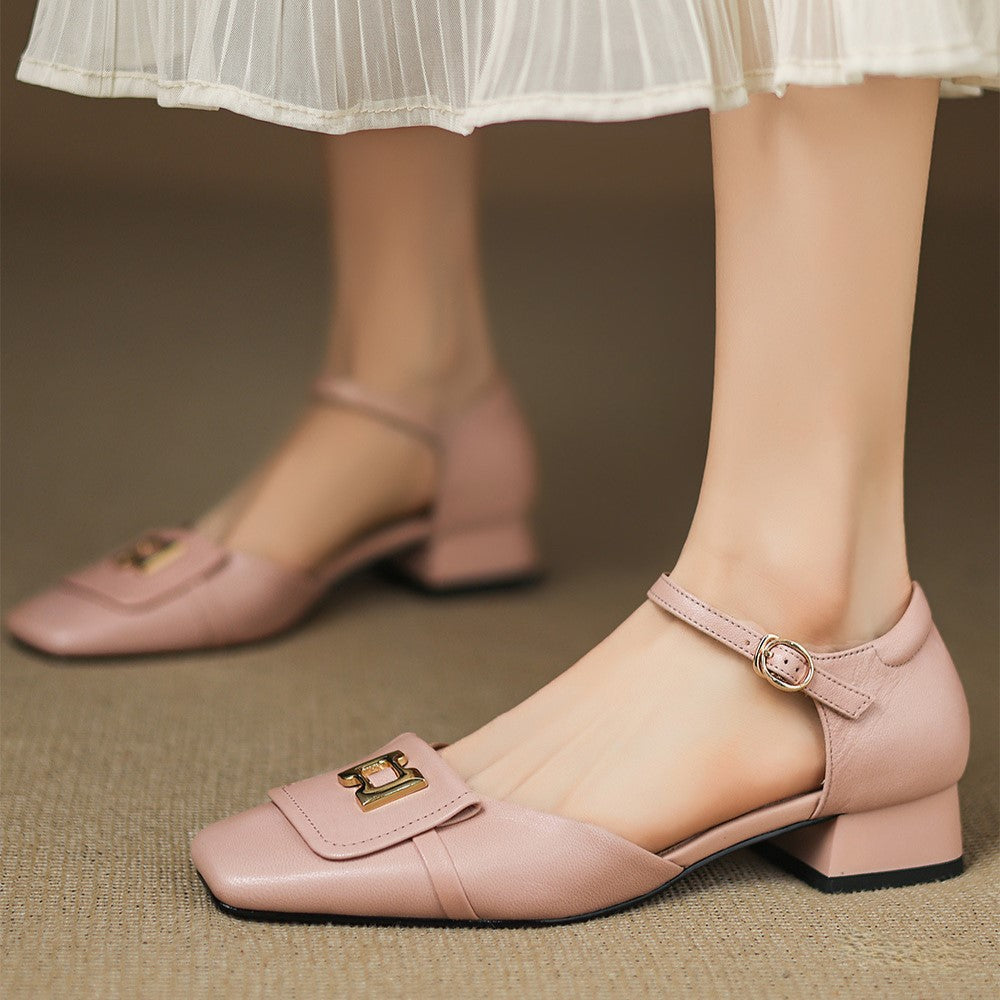 Beatrix Buckle Leather Mary-Janes