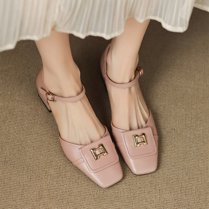 Beatrix Buckle Leather Mary-Janes
