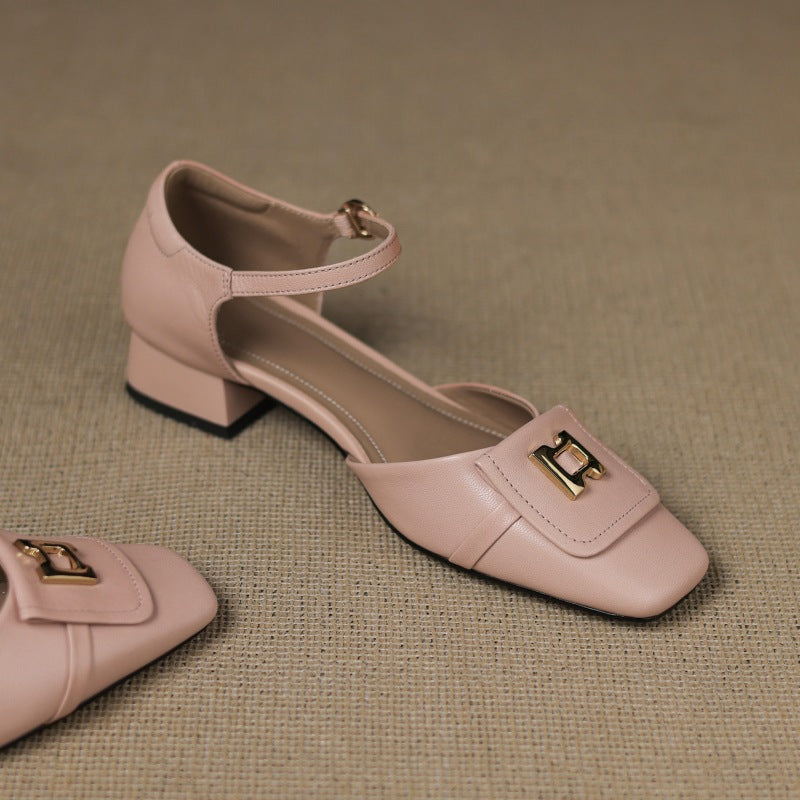 Beatrix Buckle Leather Mary-Janes
