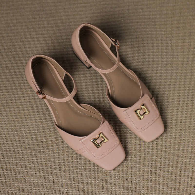 Beatrix Buckle Leather Mary-Janes