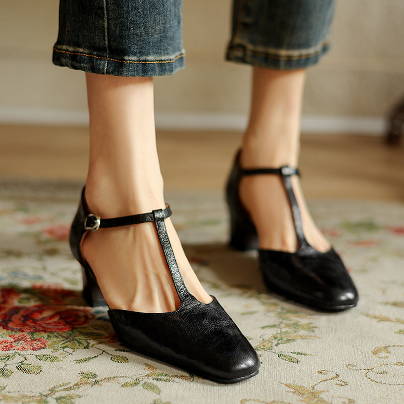 Estelle kožne T-strap štikle