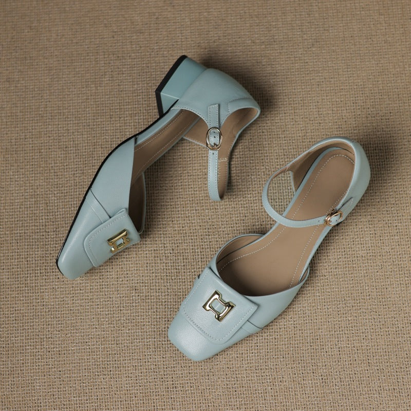 Beatrix Buckle Leather Mary-Janes