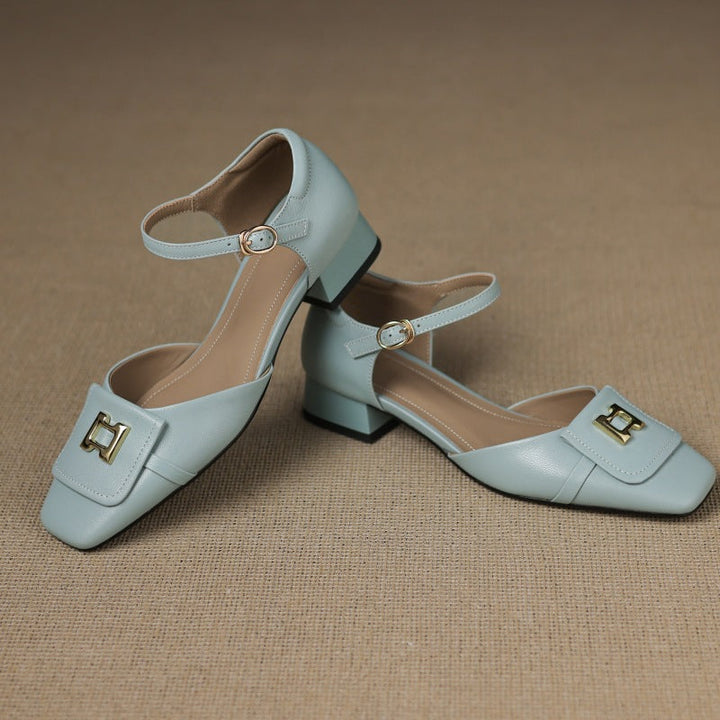 Beatrix Buckle Leather Mary-Janes