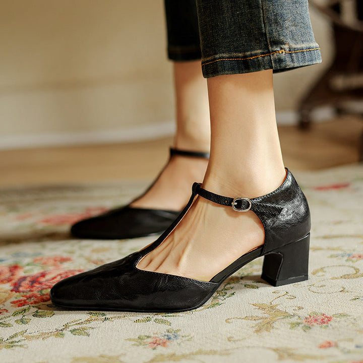 Estelle kožne T-strap štikle