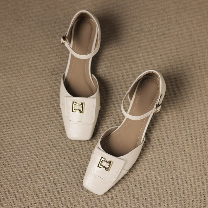 Beatrix Buckle Leather Mary-Janes