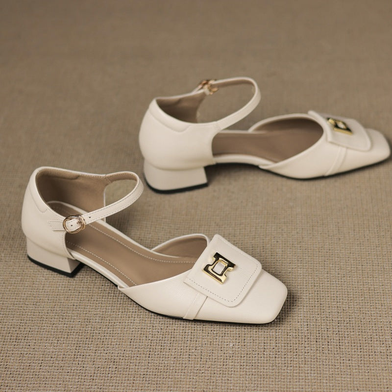 Beatrix Buckle Leather Mary-Janes